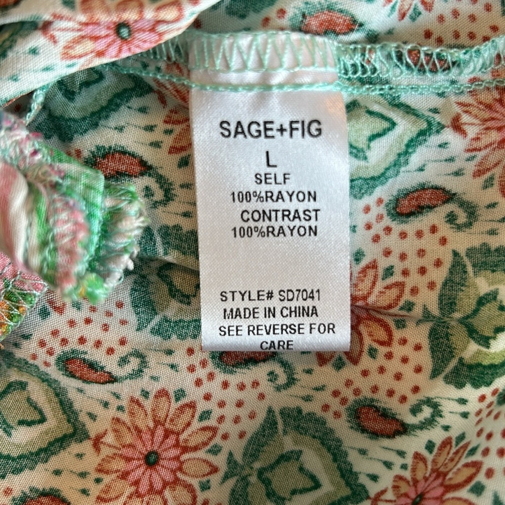 Sage & Fig Boho Floral Dress | Size Large - Picture 7 of 7